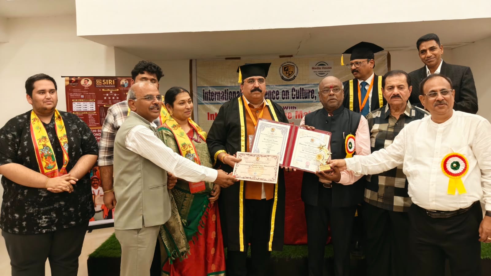 Siri Group Chairman Ravindra Kusampudi Honoured with Honorary Doctorate and International Change Maker Award